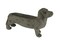 Weathered Grey Stone Finish Dachshund Dog Indoor Outdoor Planter Statue